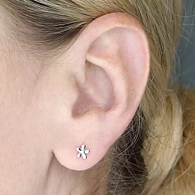 Flower Stud Earrings | Sterling Silver 925 | Elegant Jewellery Gift