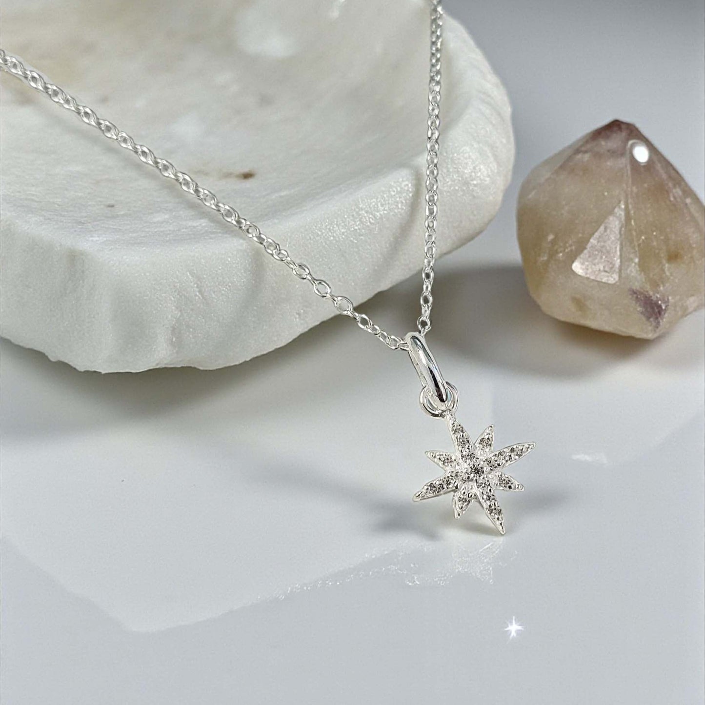 Niece Gift – North Star CZ Necklace in Sterling Silver 925 | Personalised Jewellery Gift
