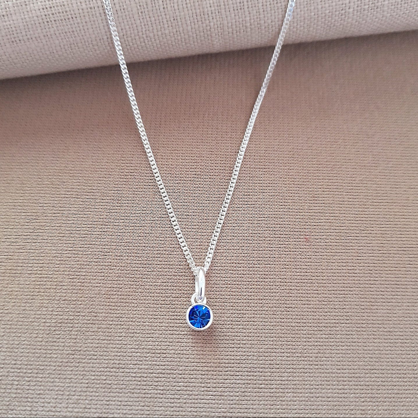 Granddaughter Crystal Birthstone Necklace in Sterling Silver 925 | Personalised Jewellery Gift