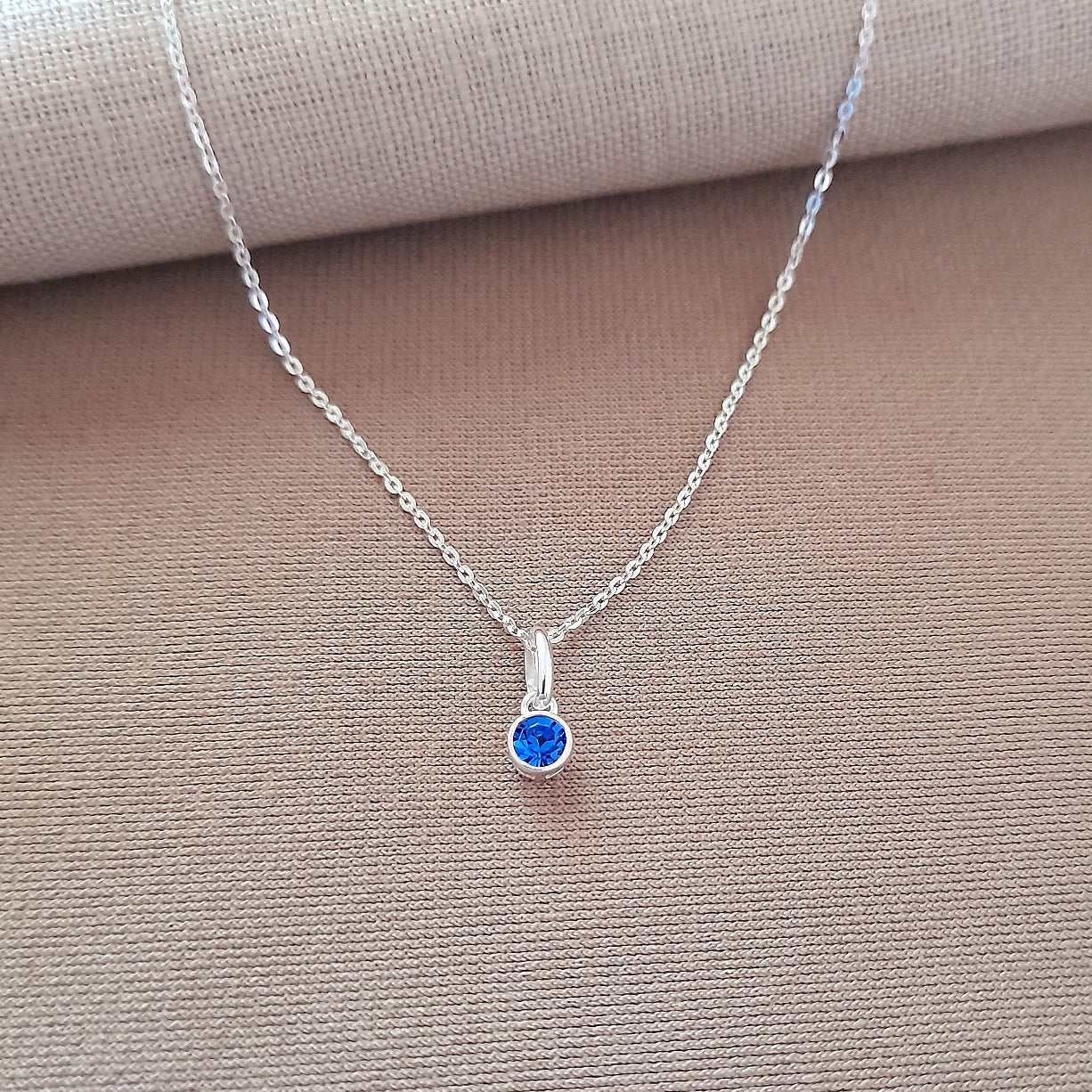 Granddaughter Crystal Birthstone Necklace in Sterling Silver 925 | Personalised Jewellery Gift