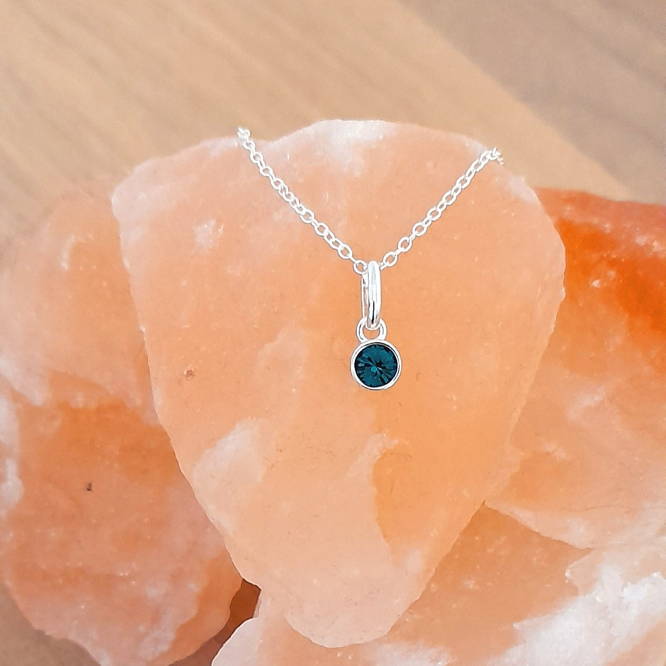 Granddaughter Crystal Birthstone Necklace in Sterling Silver 925 | Personalised Jewellery Gift