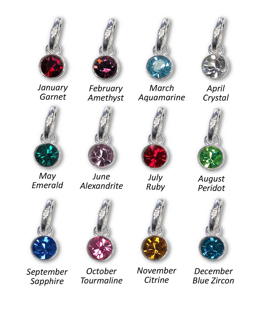 Daughter Puffy Heart Bracelet with Birthstone in Sterling Silver 925, Personalised Jewellery Gift