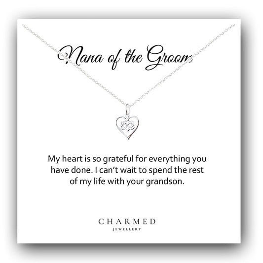 Nana of the Groom Infinity Knot Necklace in Sterling Silver 925 | Personalised Jewellery Gift