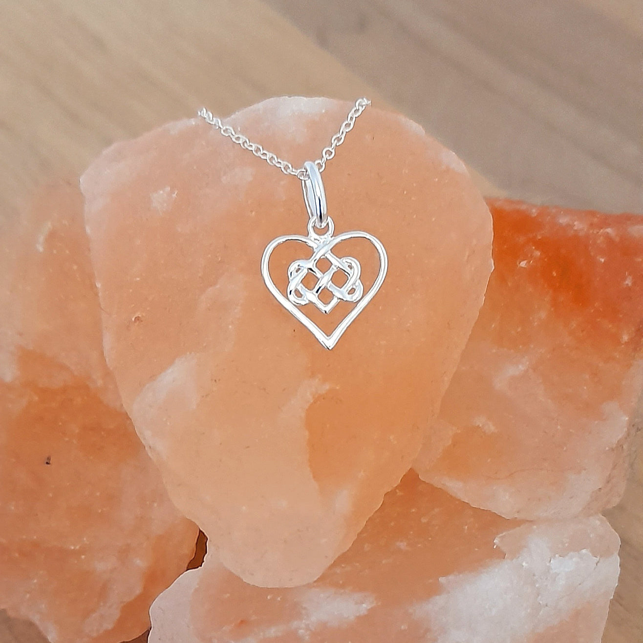 18th Birthday Infinity Knot Heart Necklace in Sterling Silver 925 | Personalised Gift