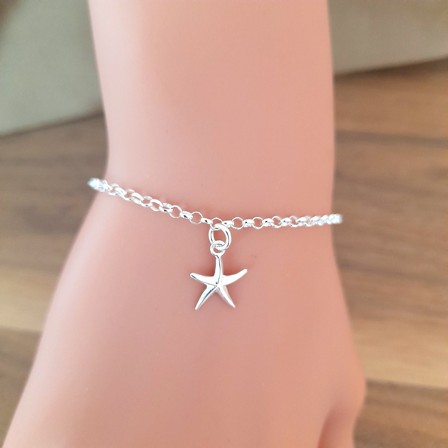 Starfish Charm Bracelet | Sterling Silver 925 | Ocean-Inspired Jewellery Gift