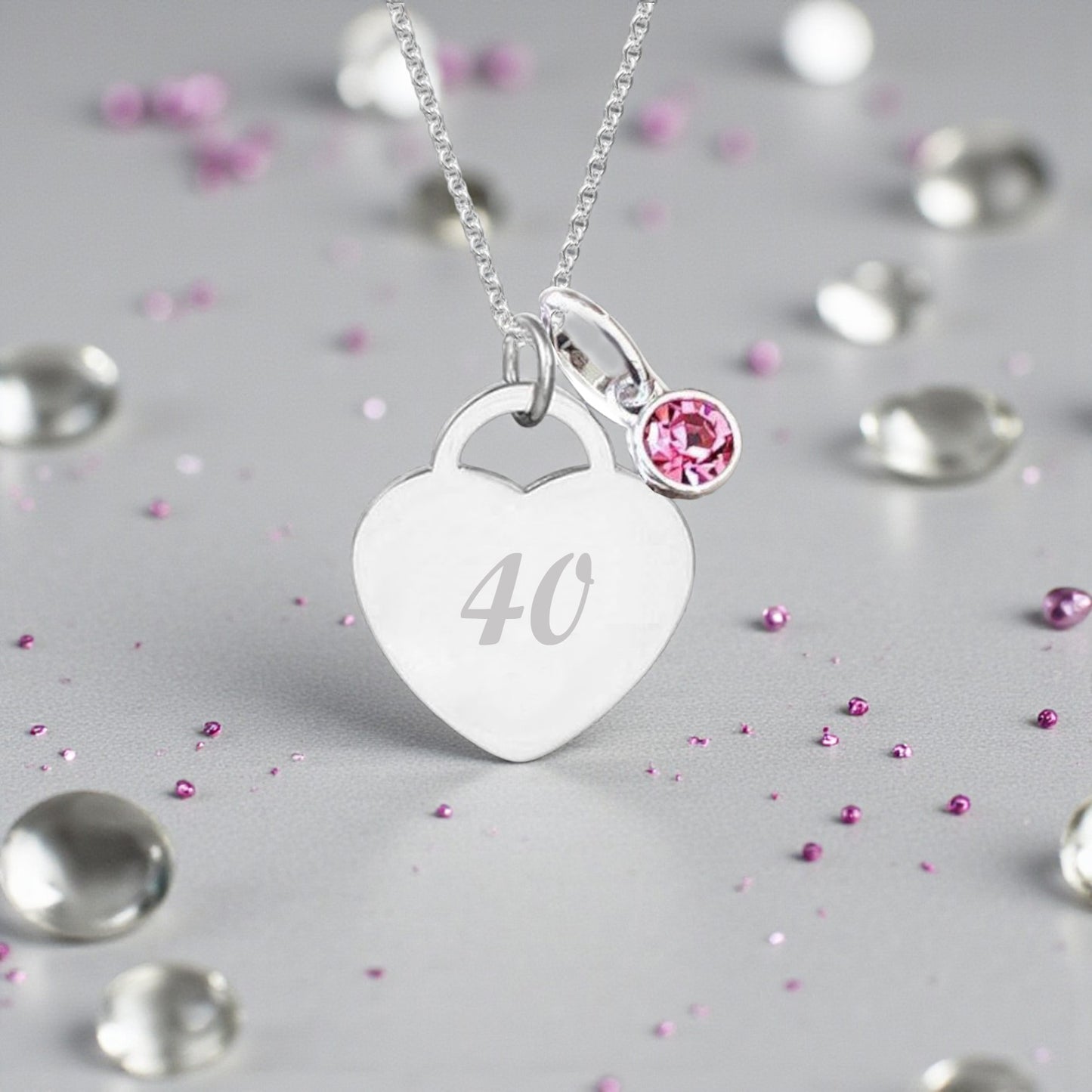 Birthday Engraved Necklace with Birthstone | Personalised Jewellery Gift
