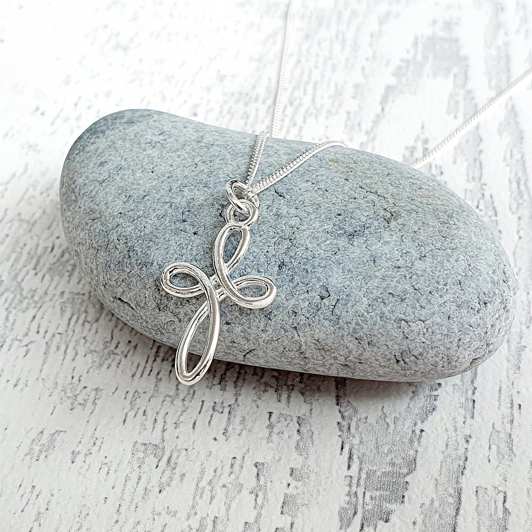 First Holy Communion Gift | Eternity Cross Necklace in Sterling Silver 925