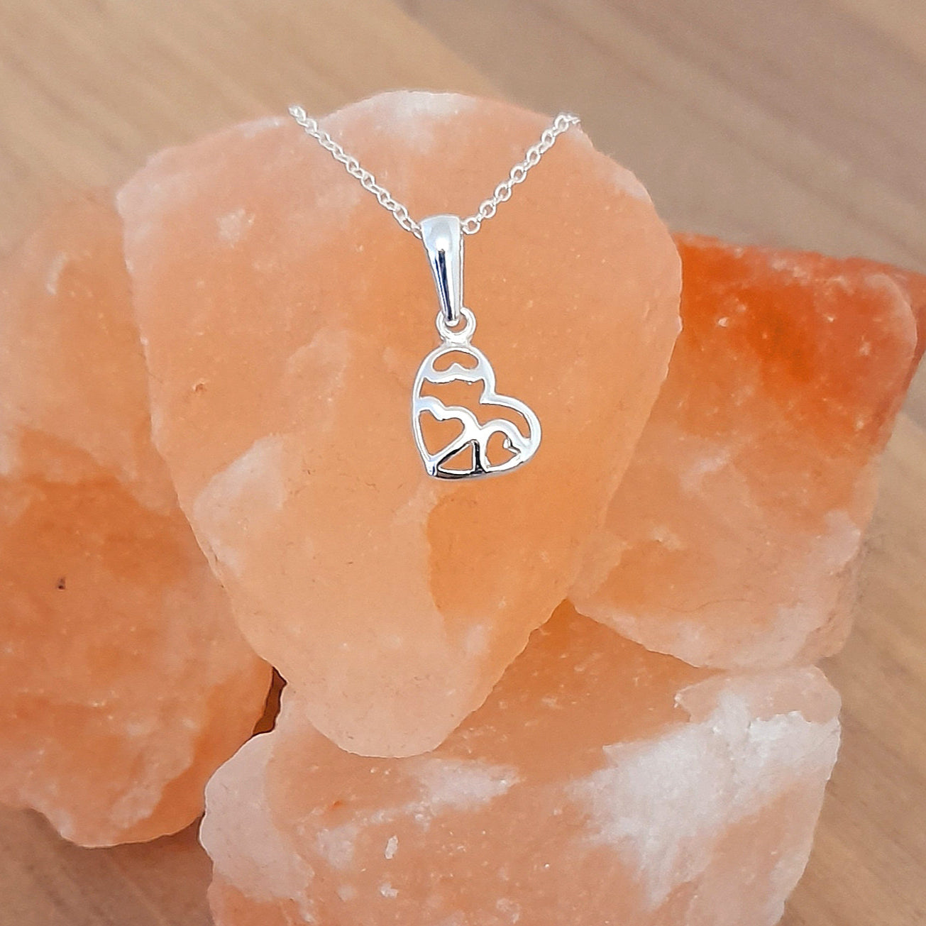 Auntie of the Bride Gift | Fancy Heart Necklace 925 Sterling Silver | Personalised Jewellery Gift