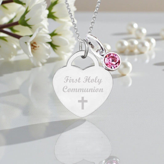 First Holy Communion Engraved Necklace | Personalised Jewellery Gift
