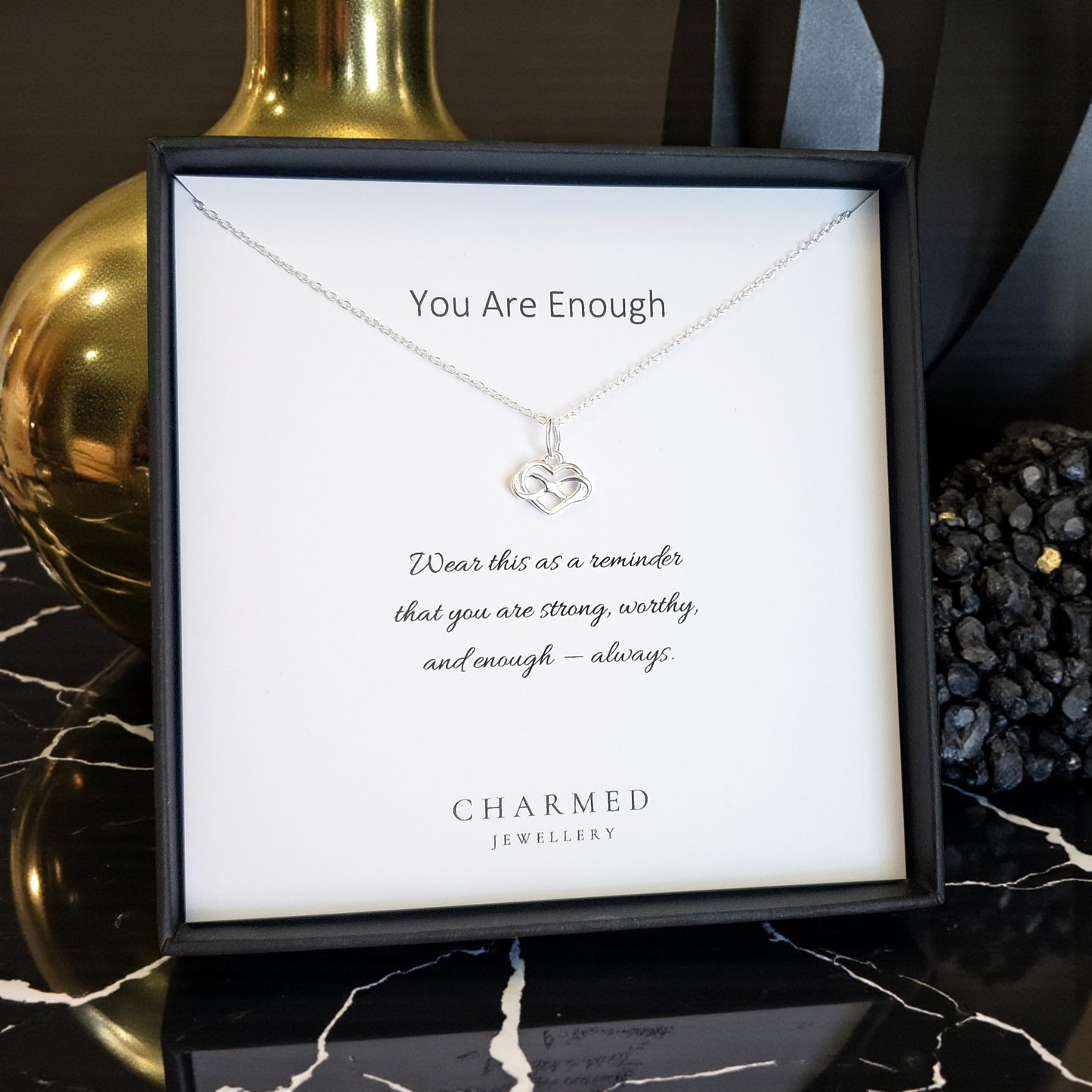 Infinity Heart Necklace Sterling Silver 925 | Empowerment & Self Love Gift