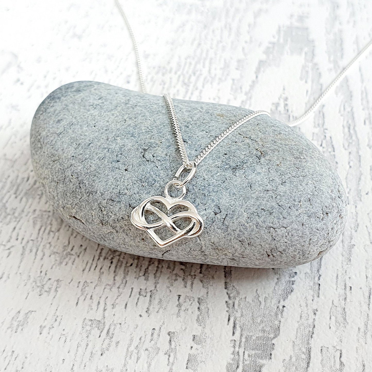 Daughter Infinity Heart Necklace in Sterling Silver 925 | Personalised Jewellery Gift