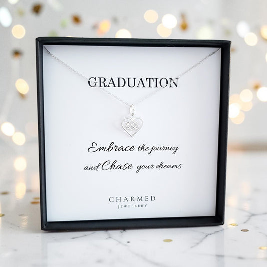 Graduation Gift Infinity Knot Necklace in Sterling Silver 925 | Personalised Jewellery