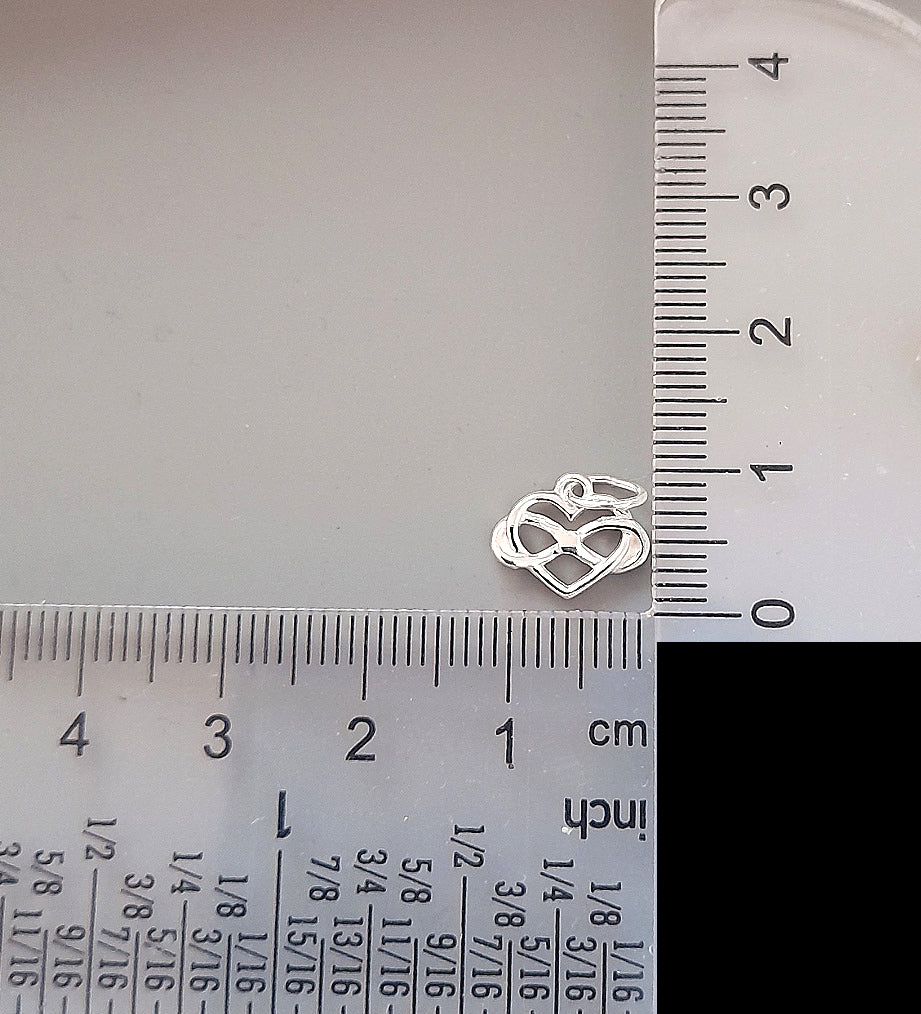 Bridesmaid Gift infinity Heart Necklace in Sterling Silver 925, Personalised Jewellery Gift