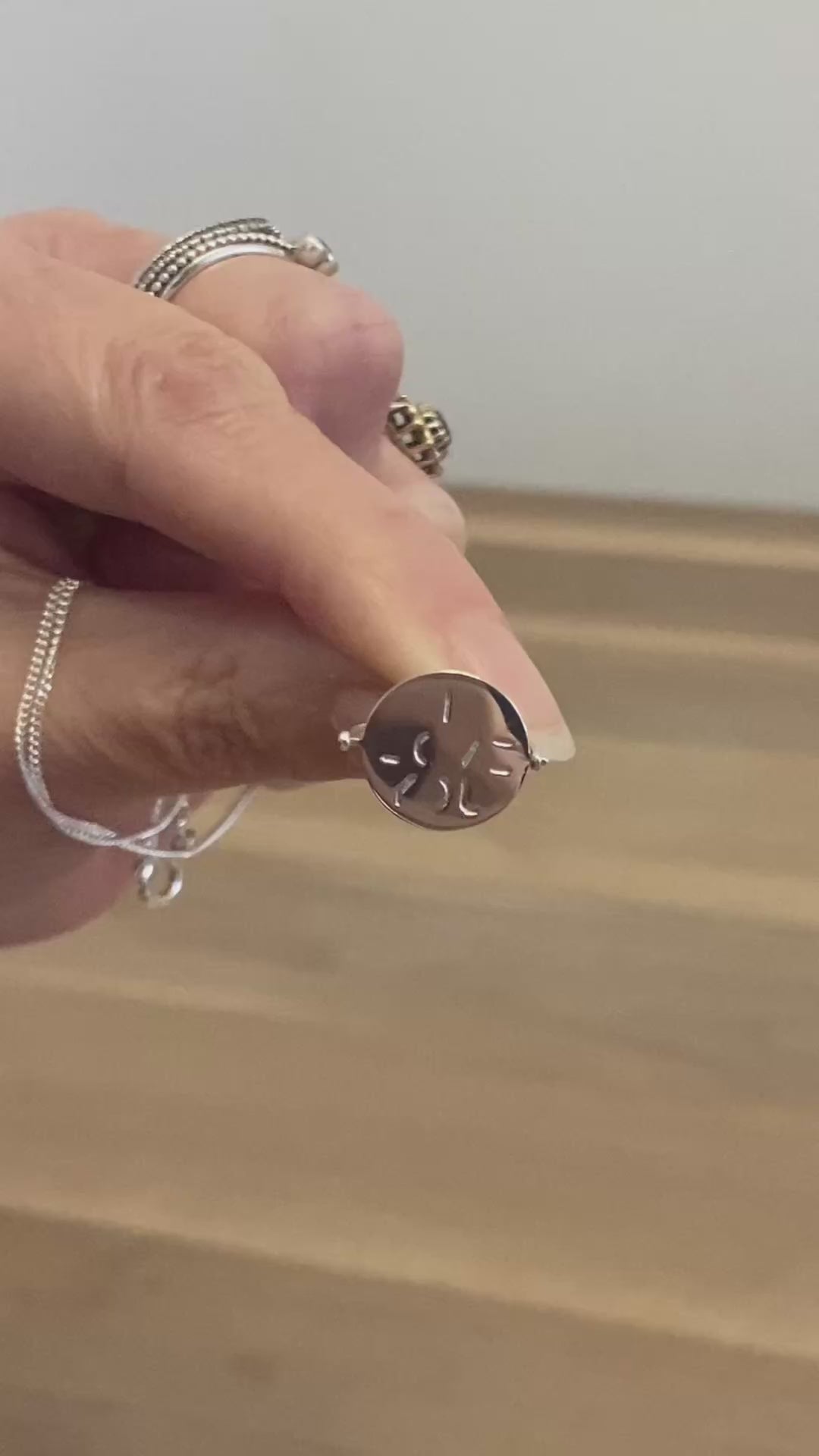 Spinner Necklace with Hidden "I Love You" Message in Sterling Silver 925 | Personalised Jewellery Gift