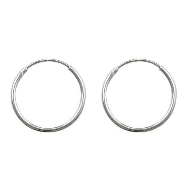 Filigree Owl Hoop Earrings 15mm 925 Sterling Silver