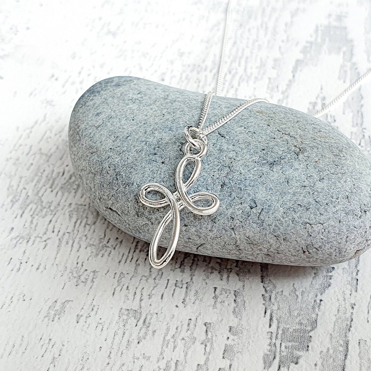 First Holy Communion Gift | Eternity Cross Necklace 925 Sterling Silver | Personalised Jewellery