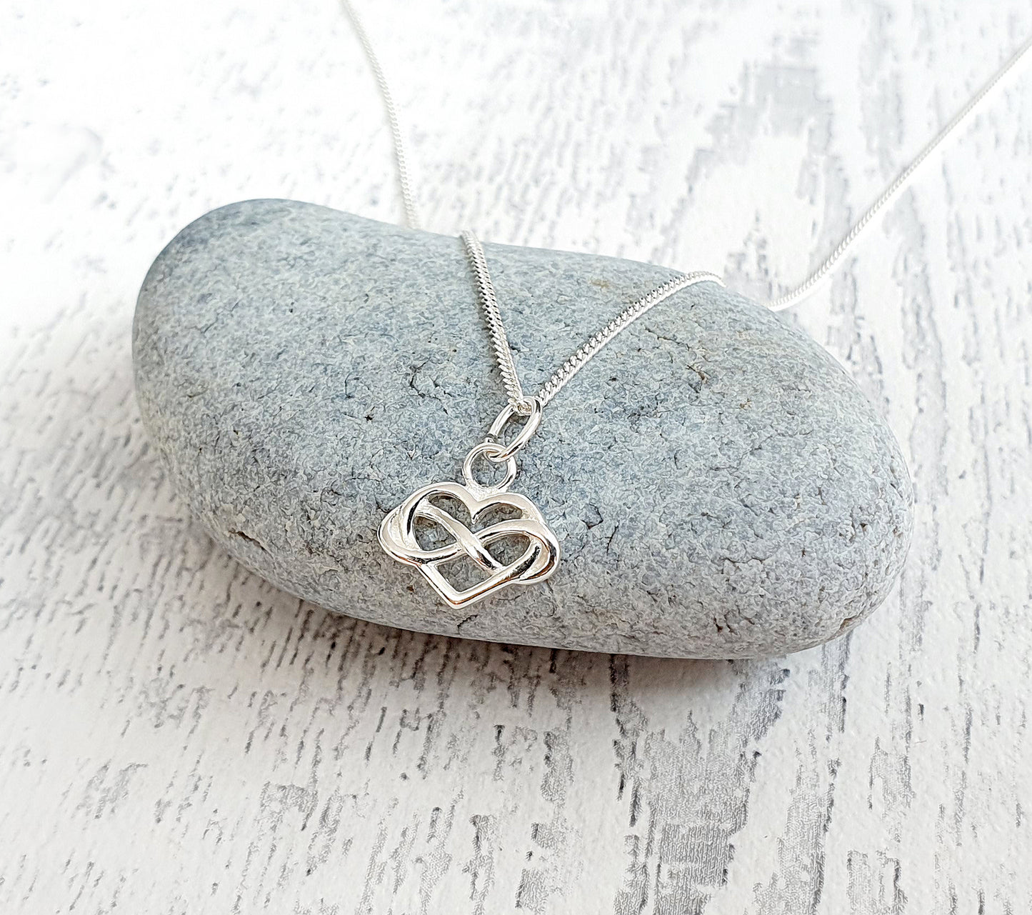 Bridesmaid Gift infinity Heart Necklace in Sterling Silver 925, Personalised Jewellery Gift